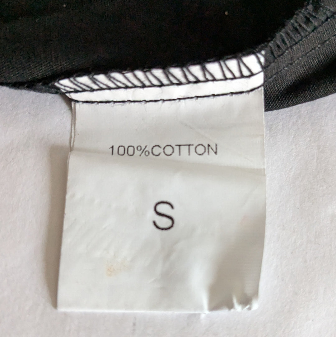 Black Cotton and Mesh Top Size Small