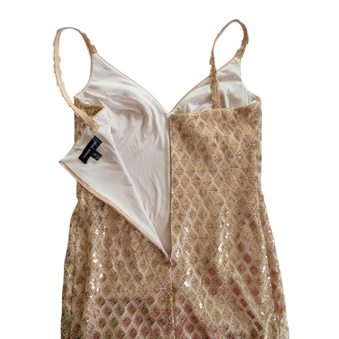 Tadashi Shoji Annabelle Sequin Slip Dress Size 10