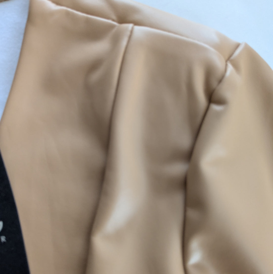 OMG Vegan Leather Blazer Size Small