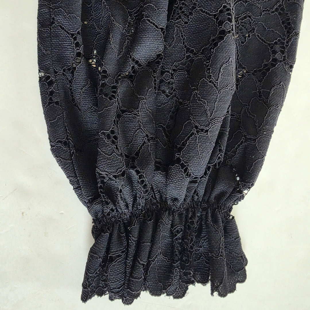Loeffler Randall Black Lace Top Size Medium
