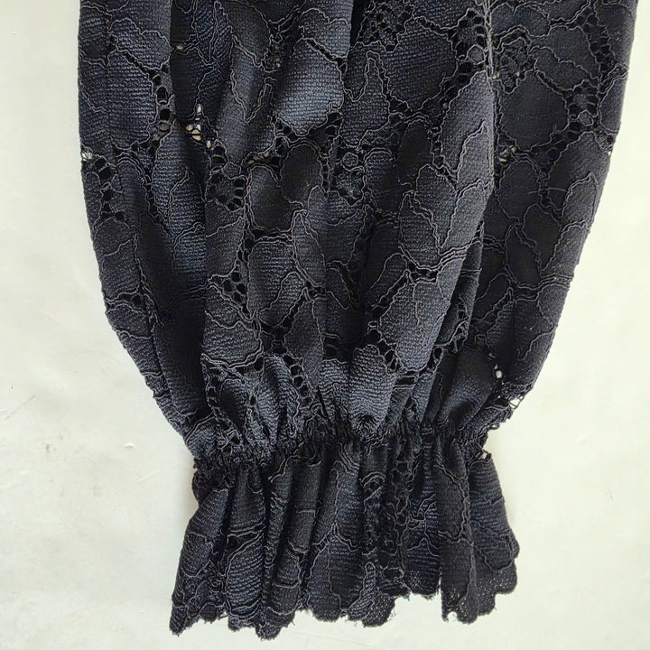 Loeffler Randall Black Lace Top Size Medium