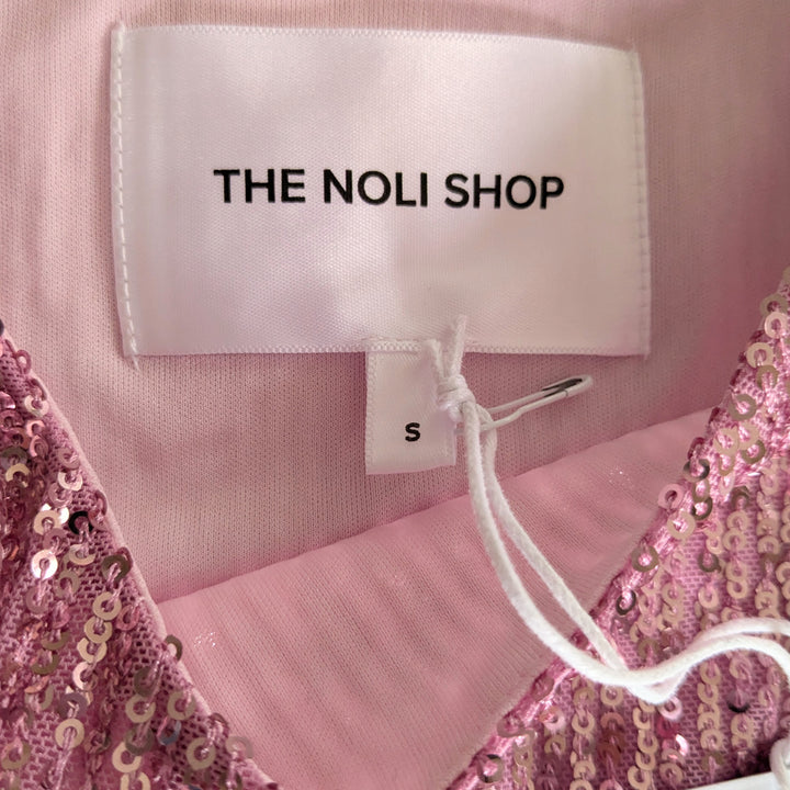 The Noli Shop Pink Sequin Top Size Small