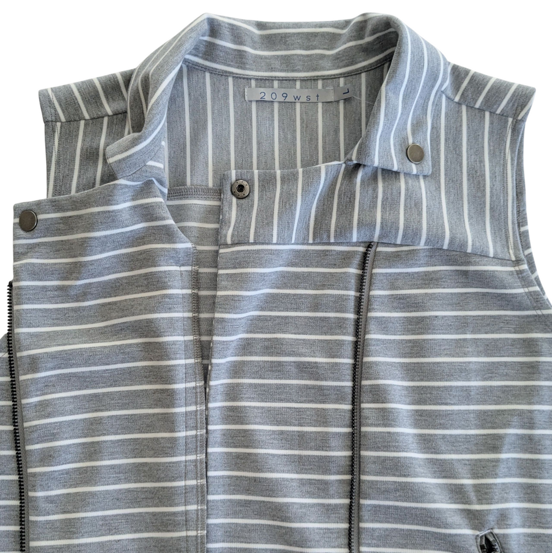 209WST38 Striped Moto Vest Size Large