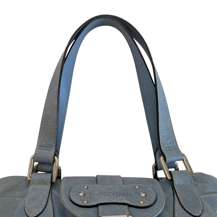 Longchamp Vintage Idole Blue Leather Bag