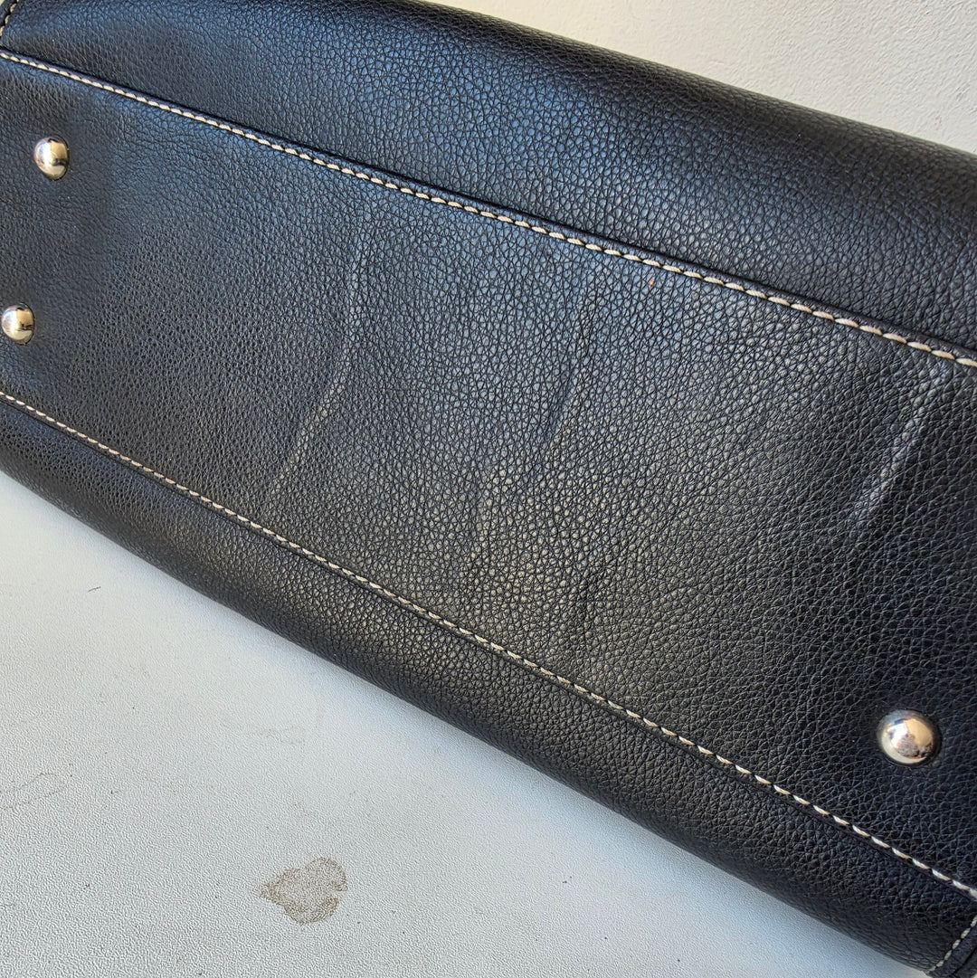 Tod's Girelli Black Leather Shoulder Bag