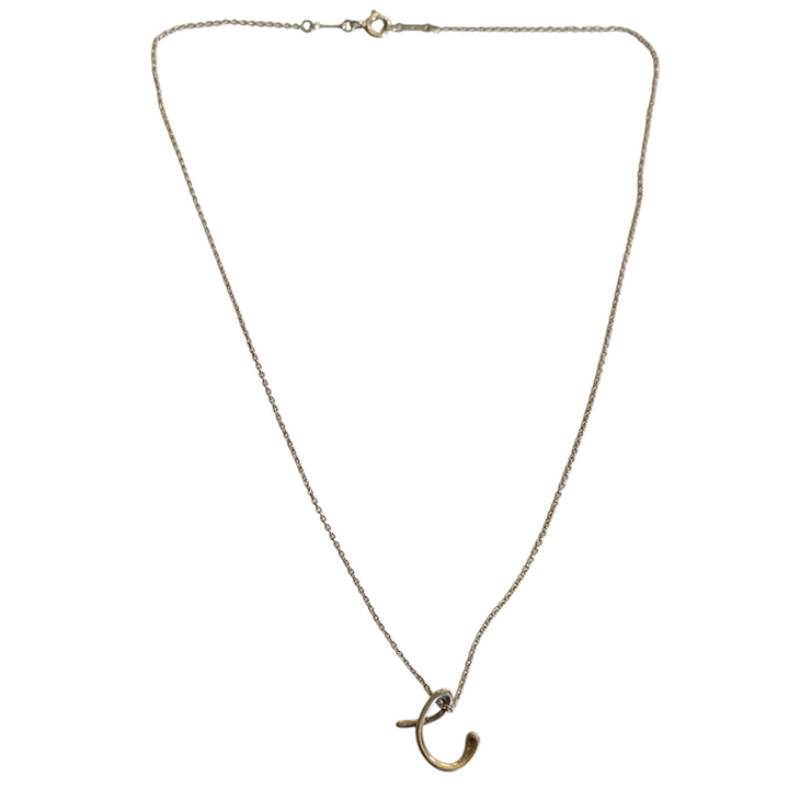 Tiffany Sterling Silver "C" Initial Necklace