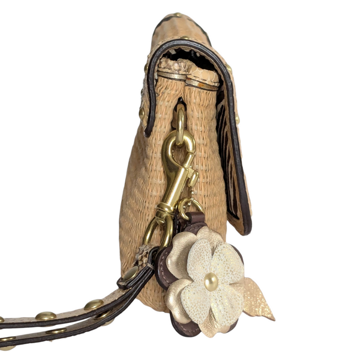 Coach Straw Envelope Clutch Wristlet