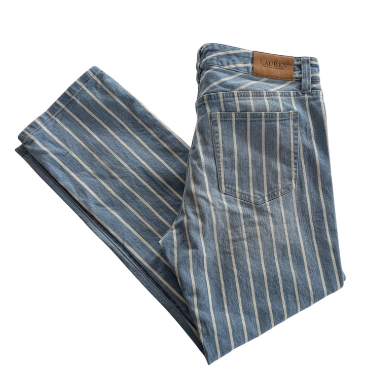 Lauren Ralph Lauren Striped Jeans Size 8