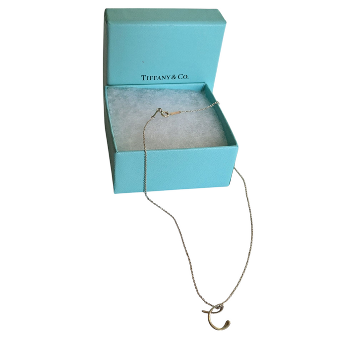 Tiffany Sterling Silver "C" Initial Necklace