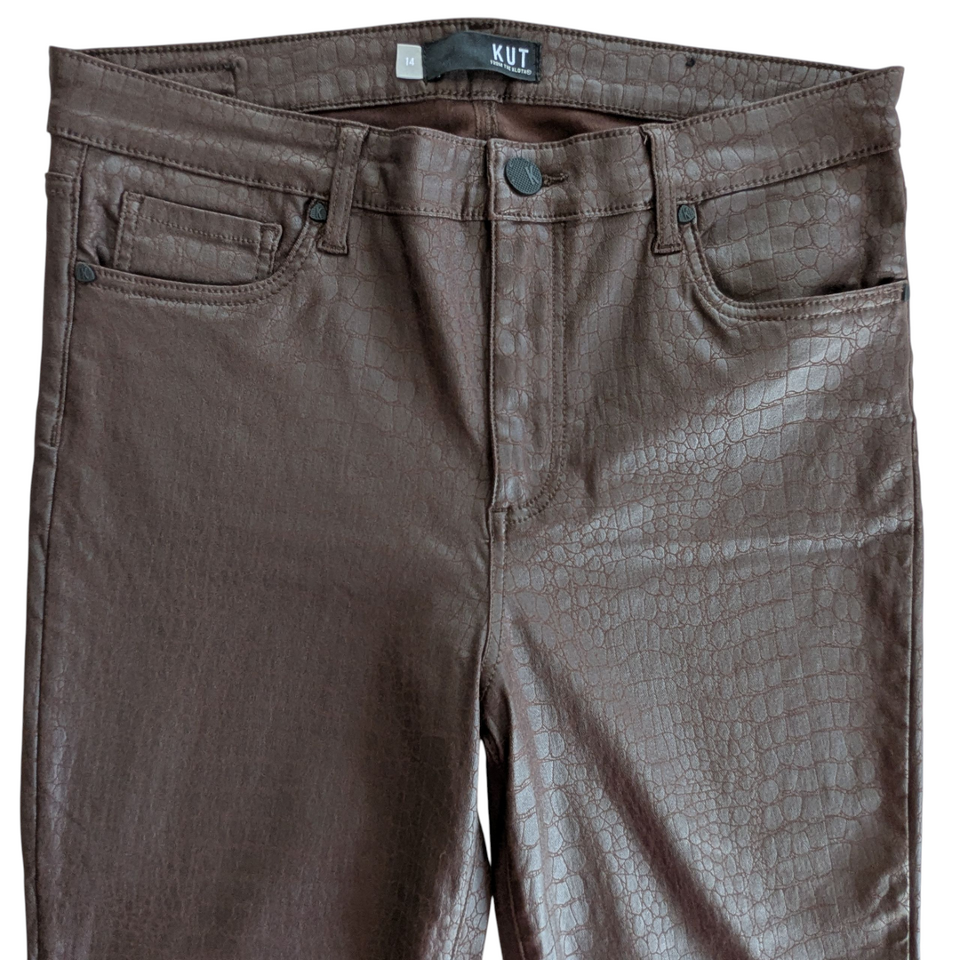 Kut from the Kloth Connie Embossed Leggings Size 14