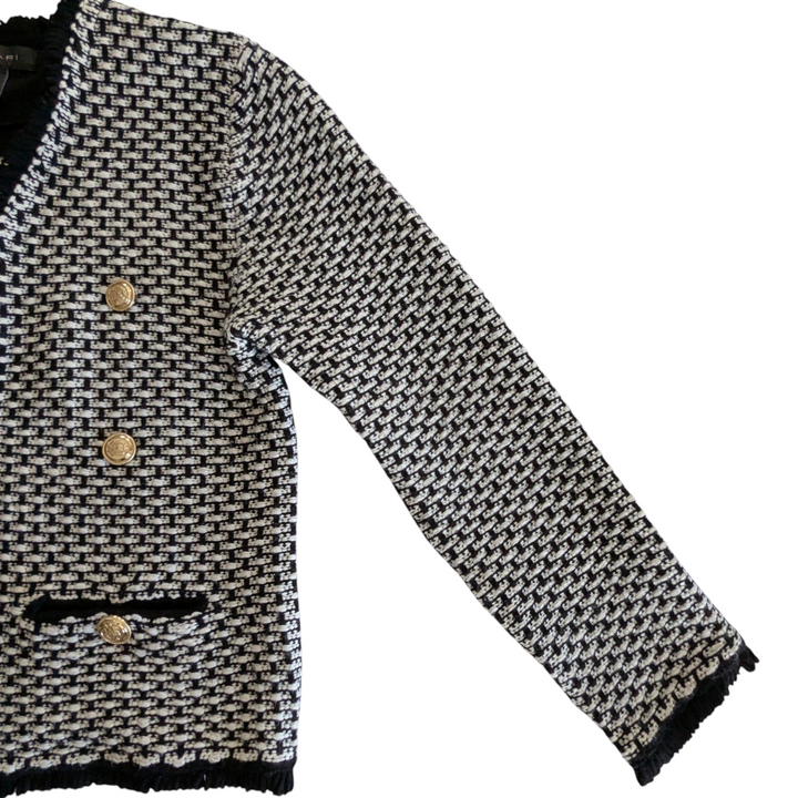 Tahari Tweed Open Blazer Size Large