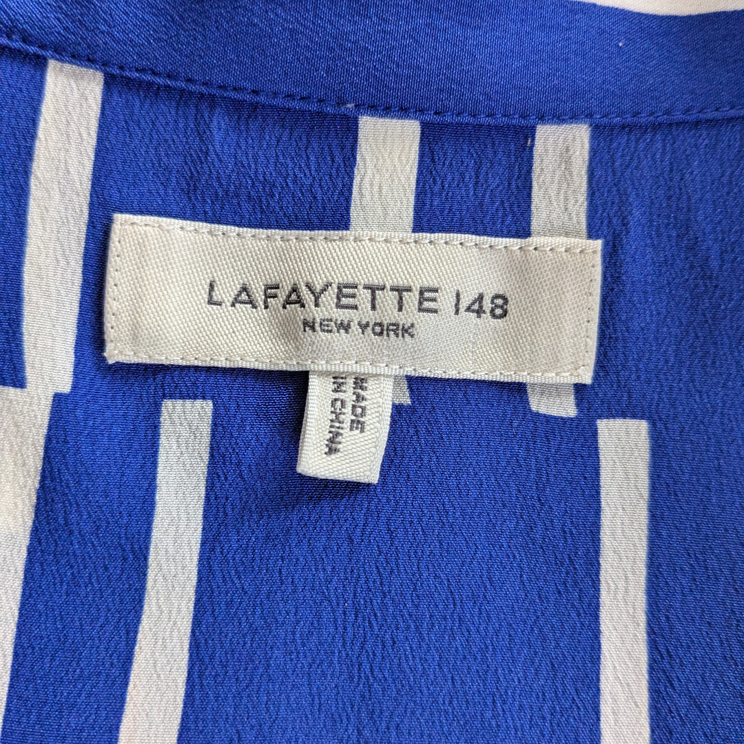Lafayette 148 Wiley Silk Camp Shirt Size Large