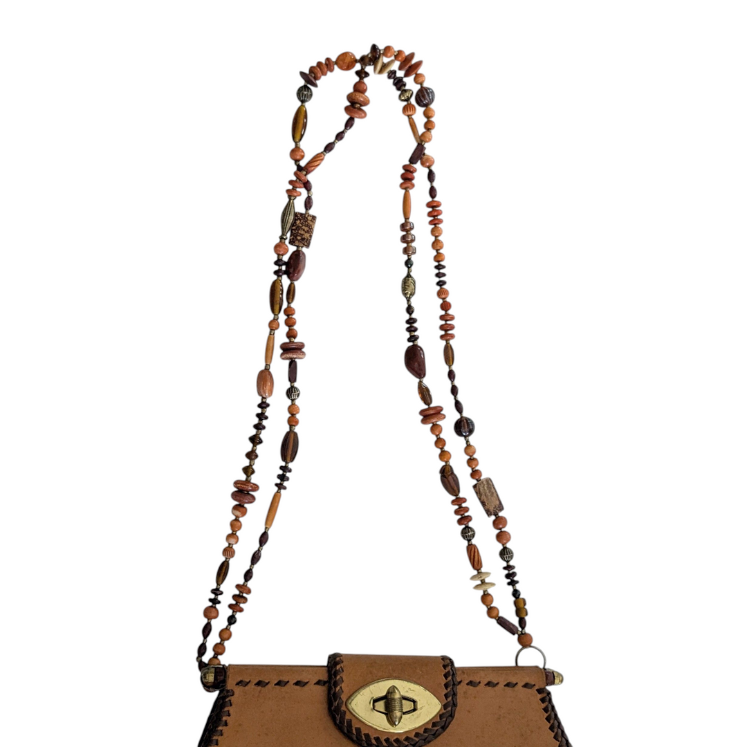 Tooled Leather Shoulder Bag