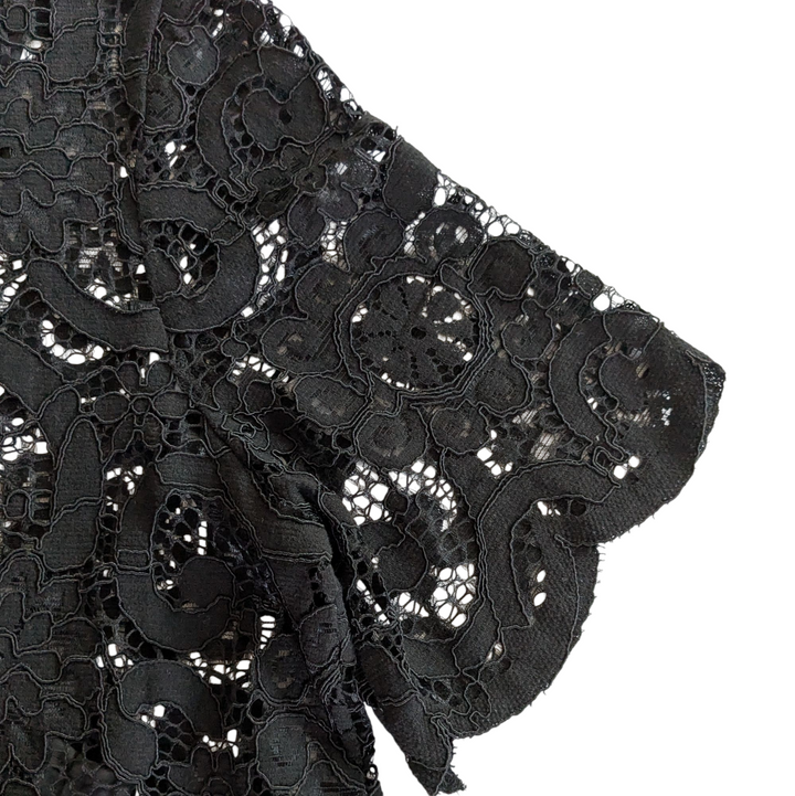 Nanette Lepore Black Lace Top Size Large