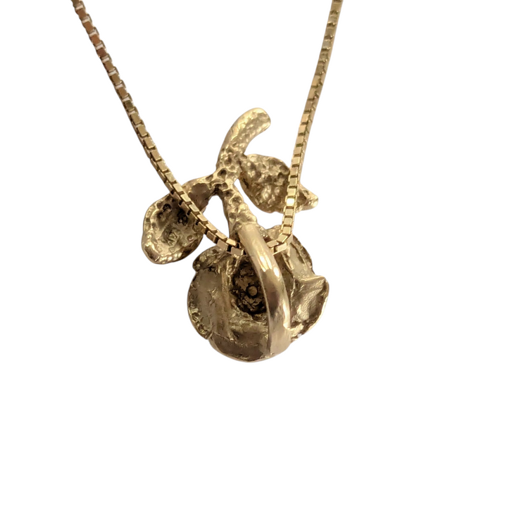 14K Italian Gold Flower Necklace