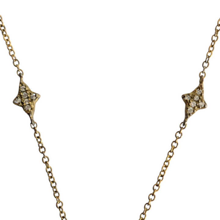 Freida Rothman Gold and Crystal Necklace