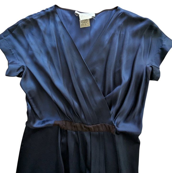 MaxMara Satin Wrap Dress Size 10