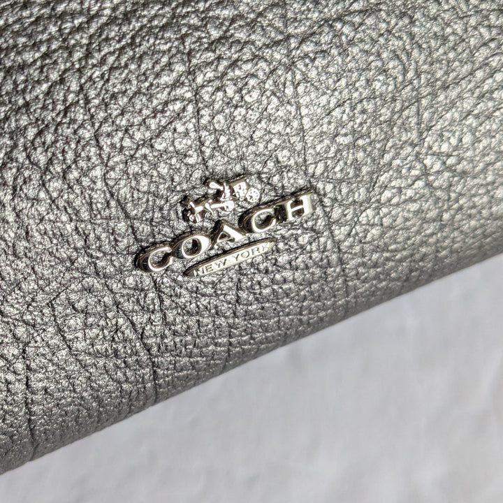 Coach Mercer Silver Leather Convertible Satchel 59987
