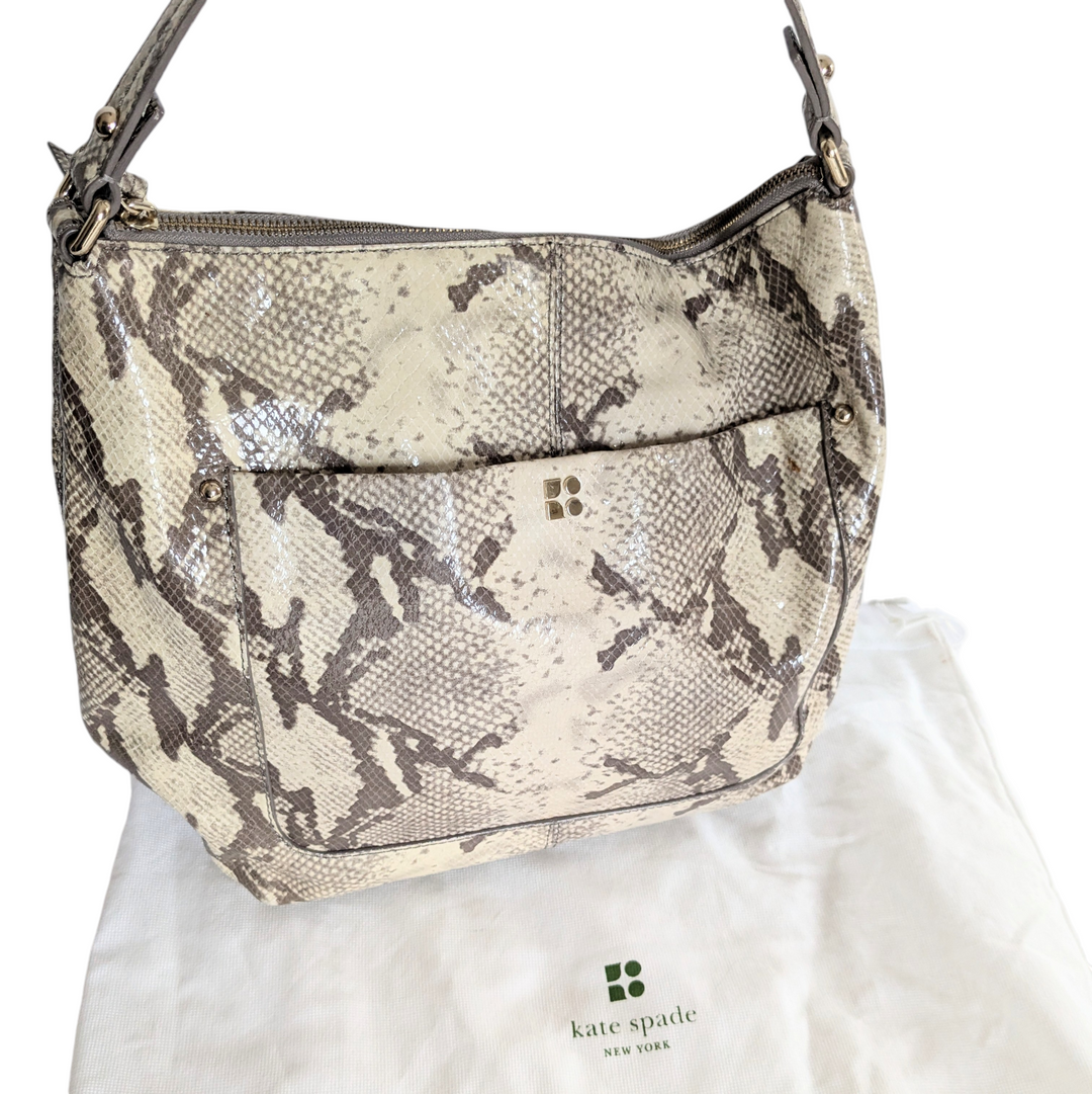Kate Spade Snake Print Leather Hobo bag