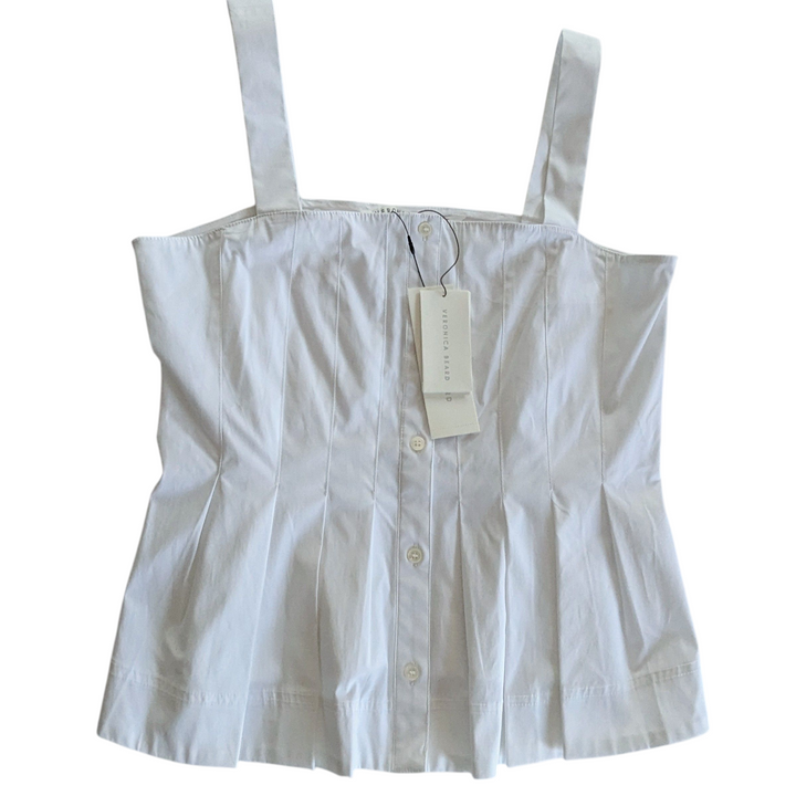 Veronica Beard Laura White Top Size 12 NWT