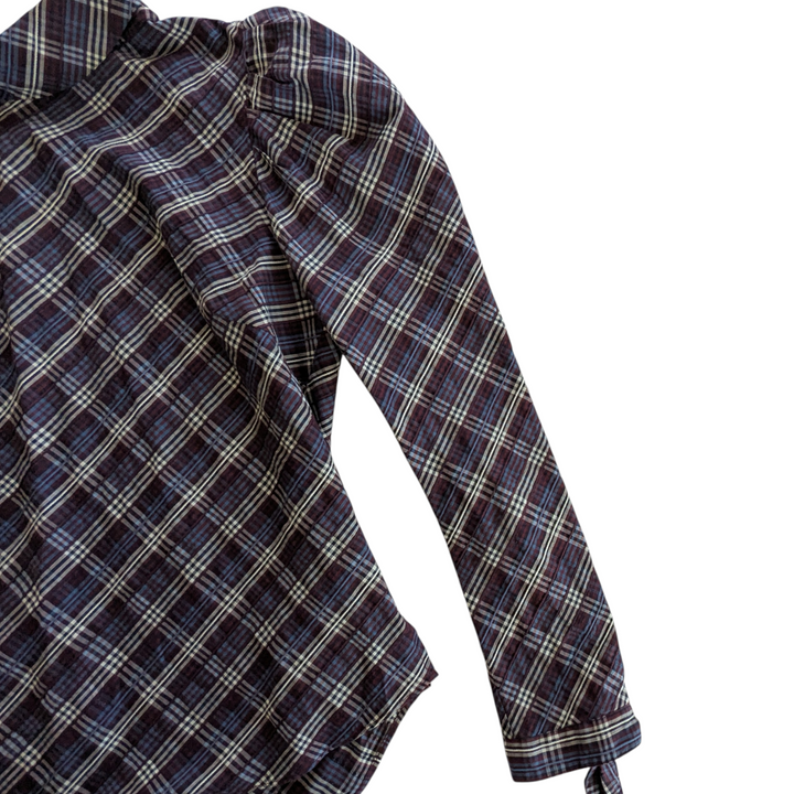Veronica Beard Isabel Plaid Top Size Large