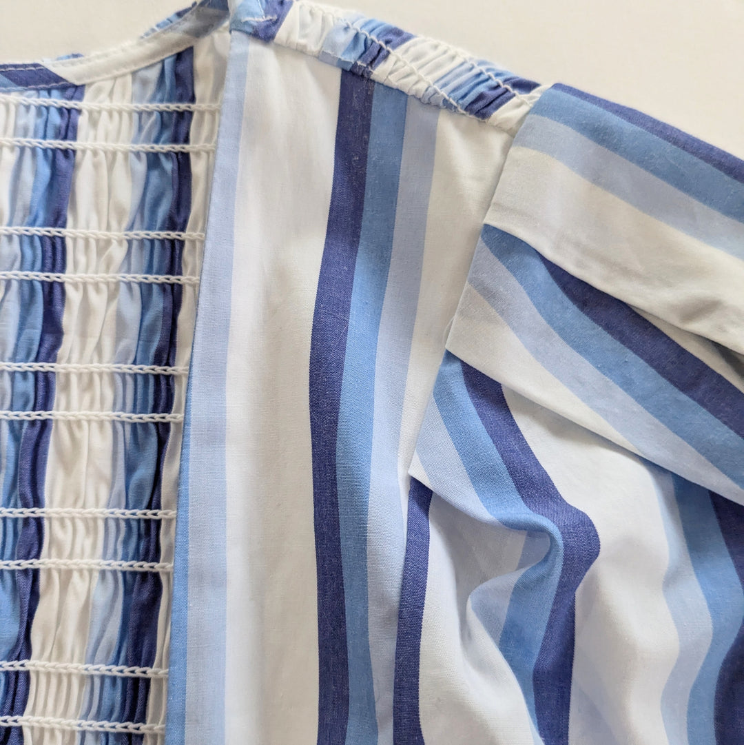 Ganni Striped Smocked Dress Size 34