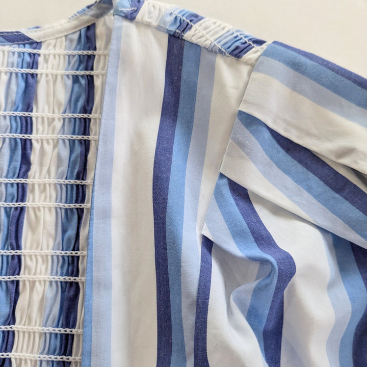 Ganni Striped Smocked Dress Size 34