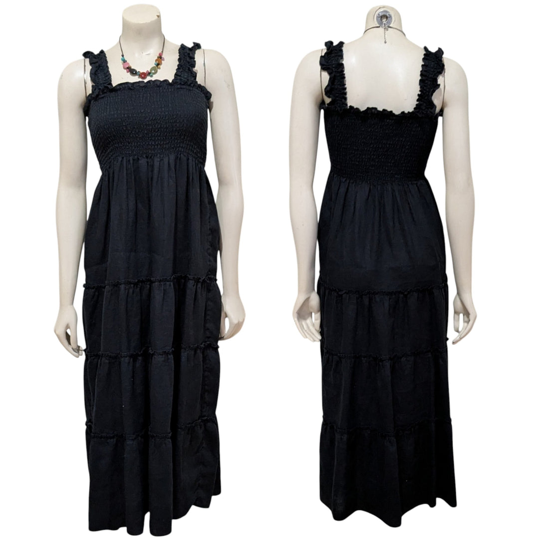 Quince Linen Midi Dress Size Small