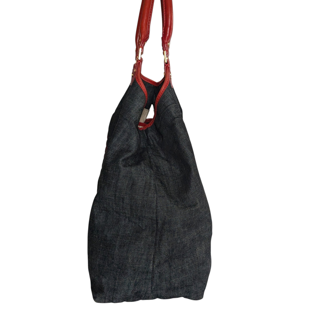 Tory Burch Denim and Leather Tote