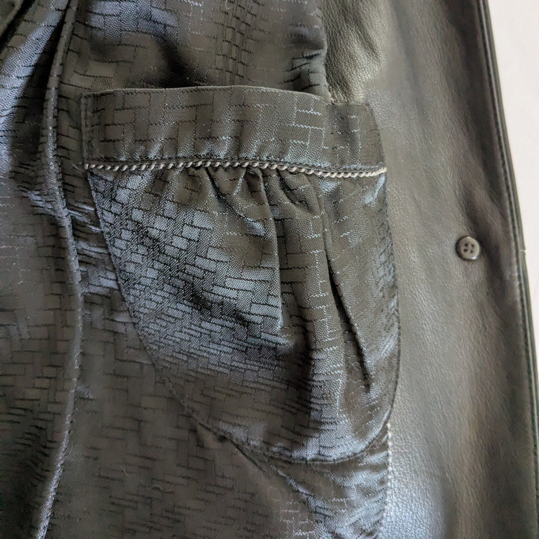 Cole Haan Leather Coat Size Small