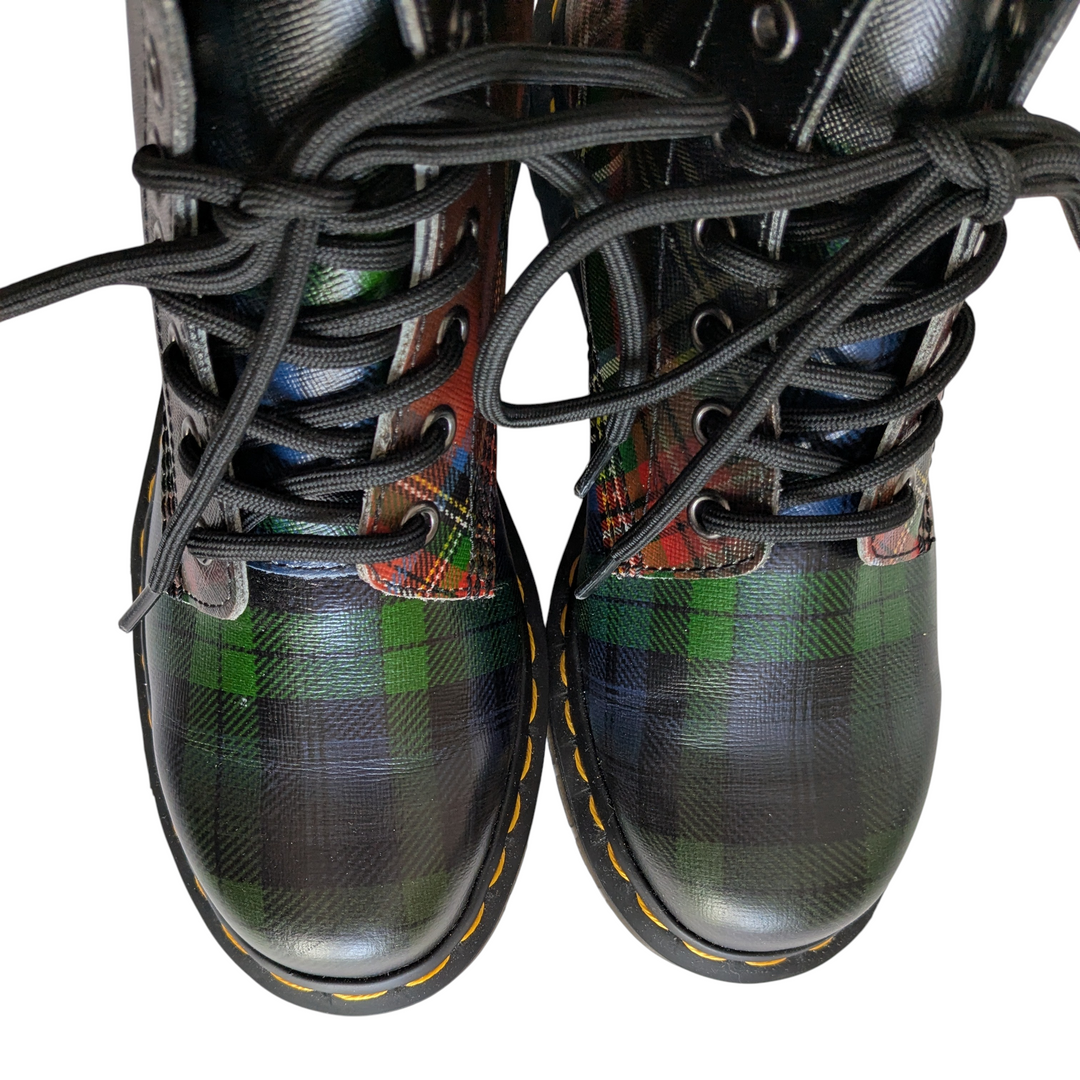 Dr Martens 1460 Tartan Plaid Boots Size 6