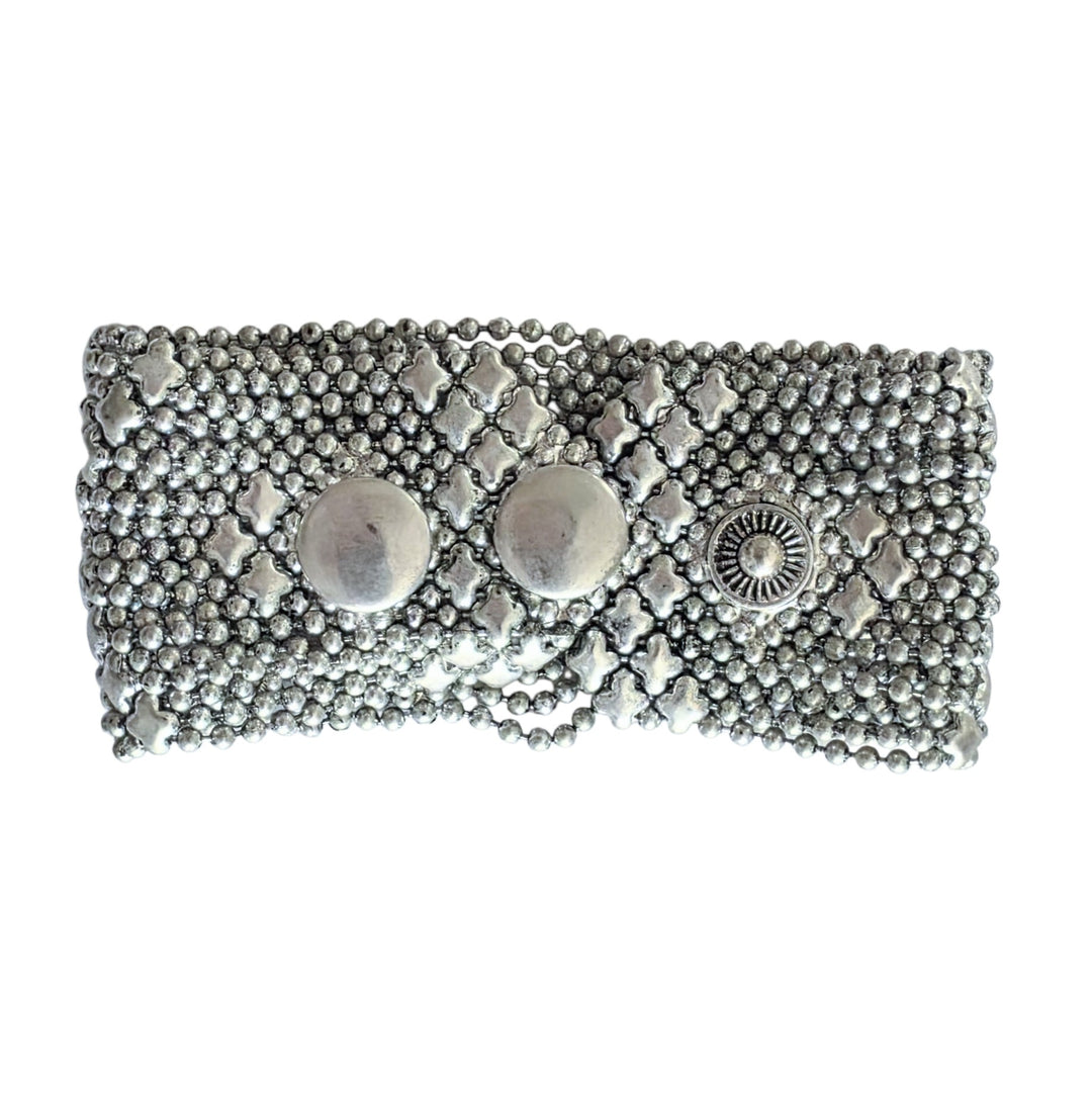 Guang Tong Liquid Metal Silver Cuff Bracelet