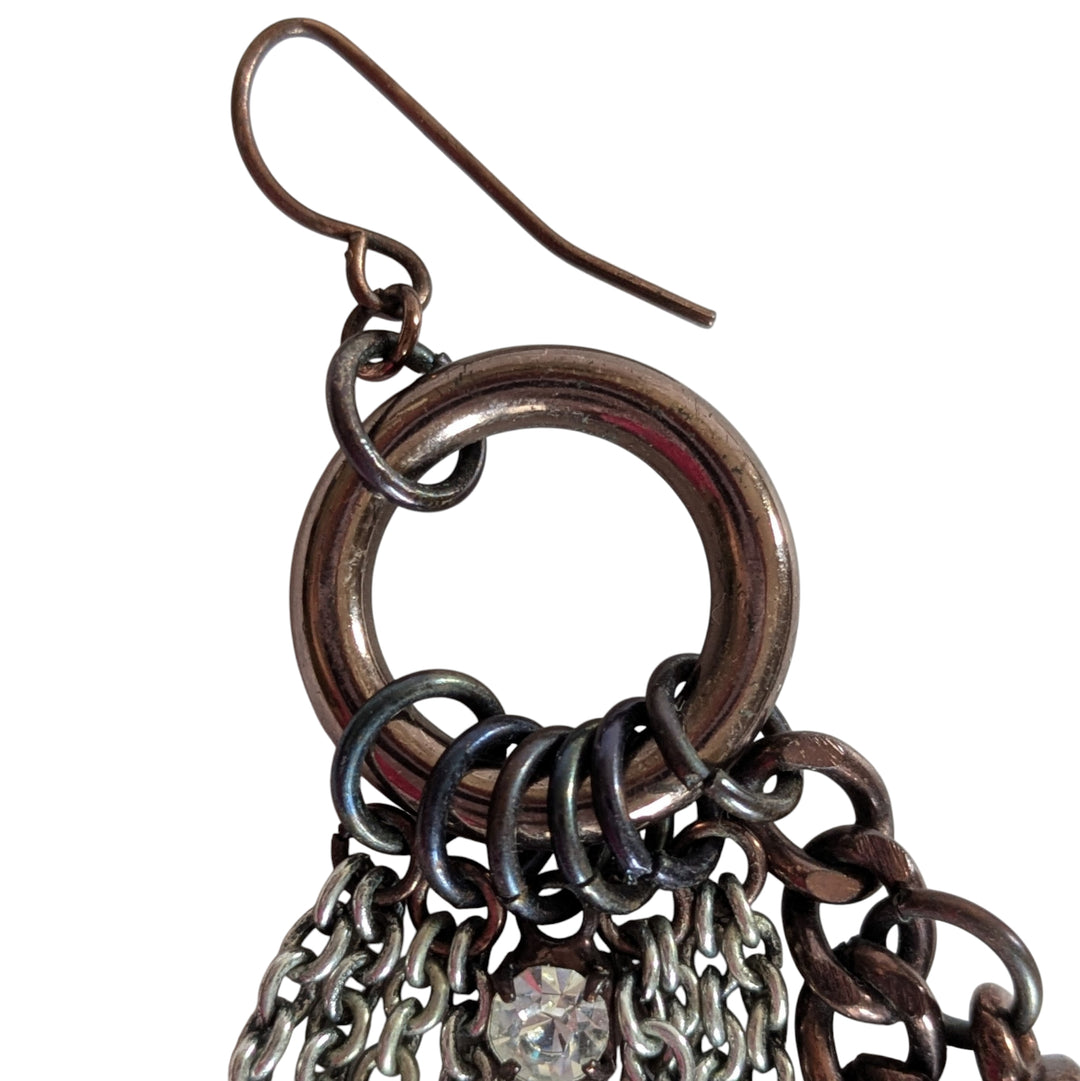 Mixed Metal Fringe Earrings