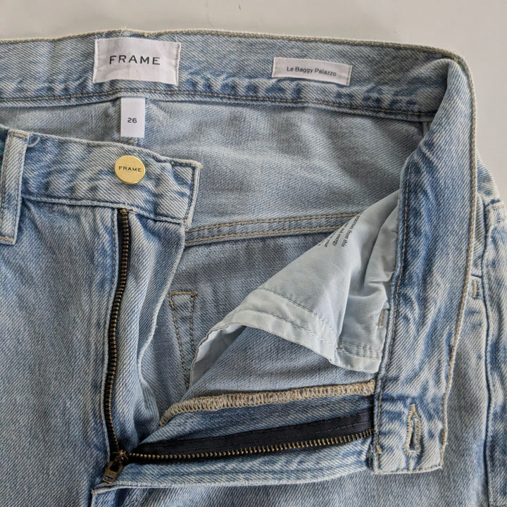 Frame Le Baggy Palazzo Light Wash Jeans Size 26