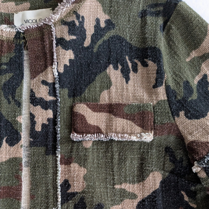 Vicolo Camo Print Cotton Jacket Size Medium