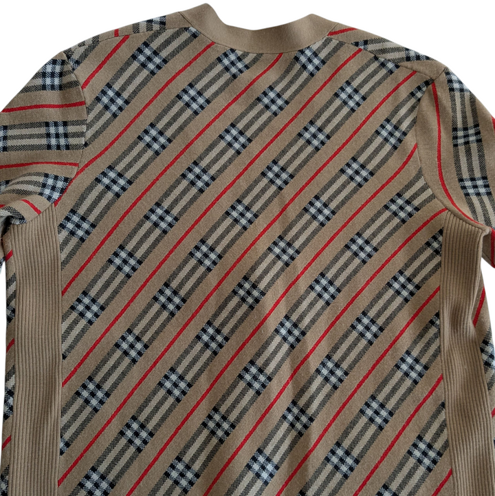 Burberry Long Plaid Cardigan Size Medium