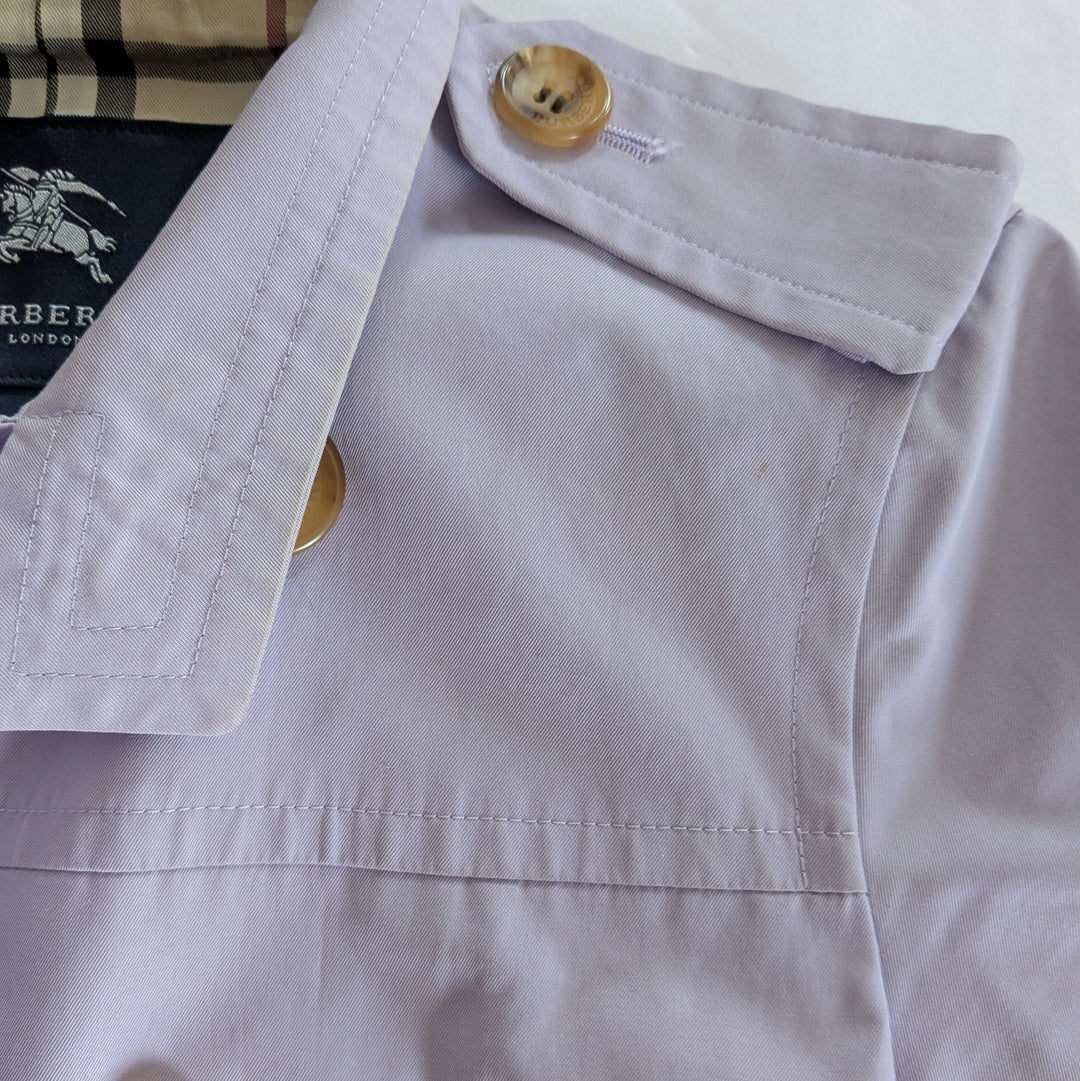 Burberry Lilac Trench Coat Size 38