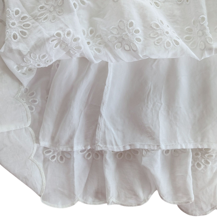 FARM Rio White Eyelet Maxi Skirt Size Large