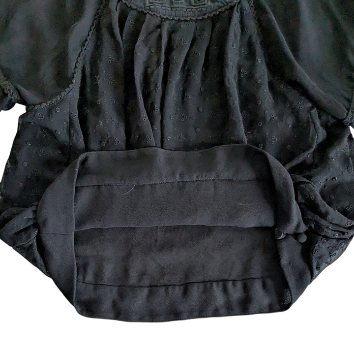 Free People Sheer Black Top Size Small