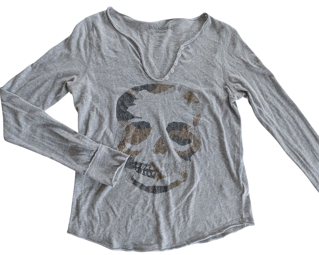 Zadig & Voltaire Skull T Shirt Size XS
