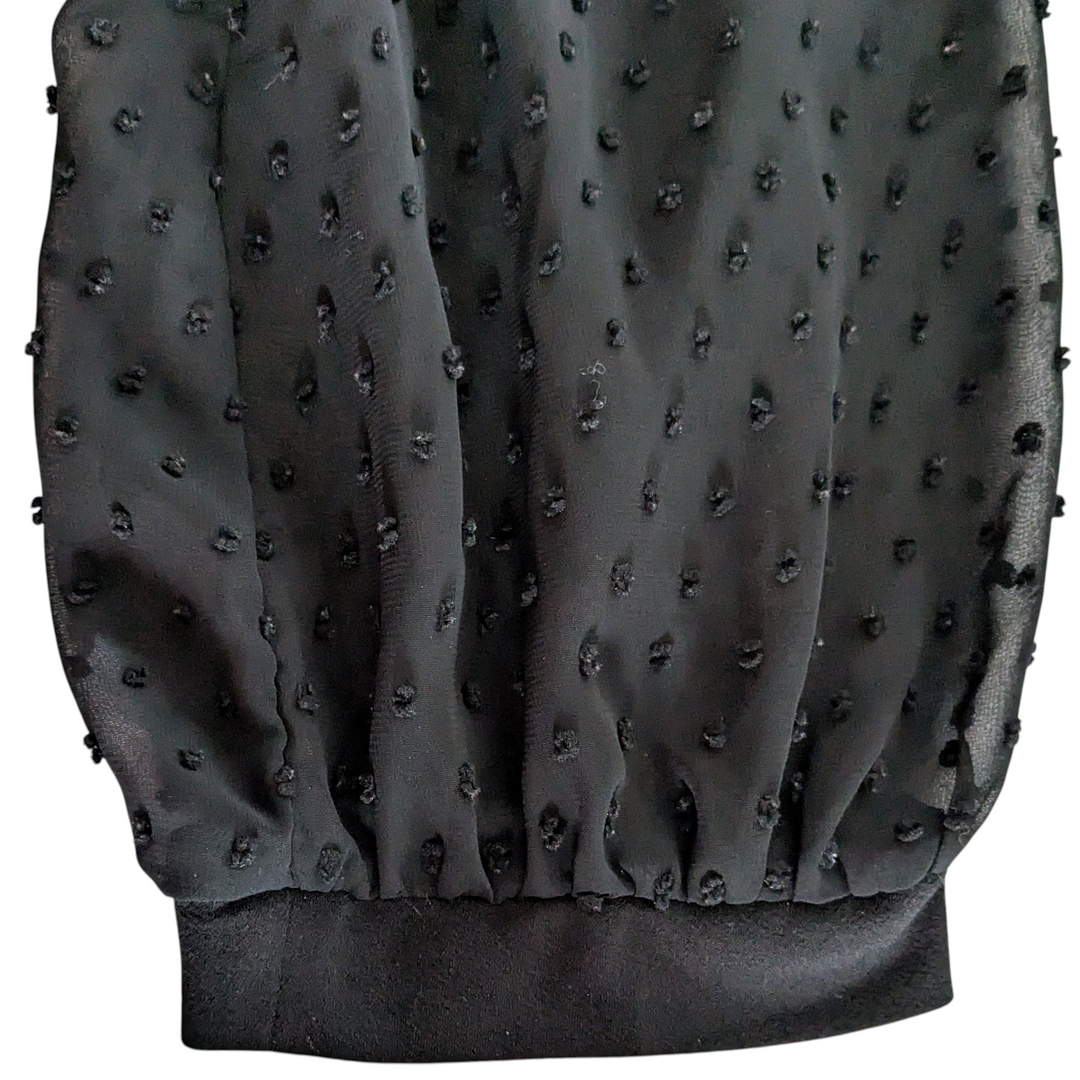 Adrianna Papell Black Knit Blouse Size XL