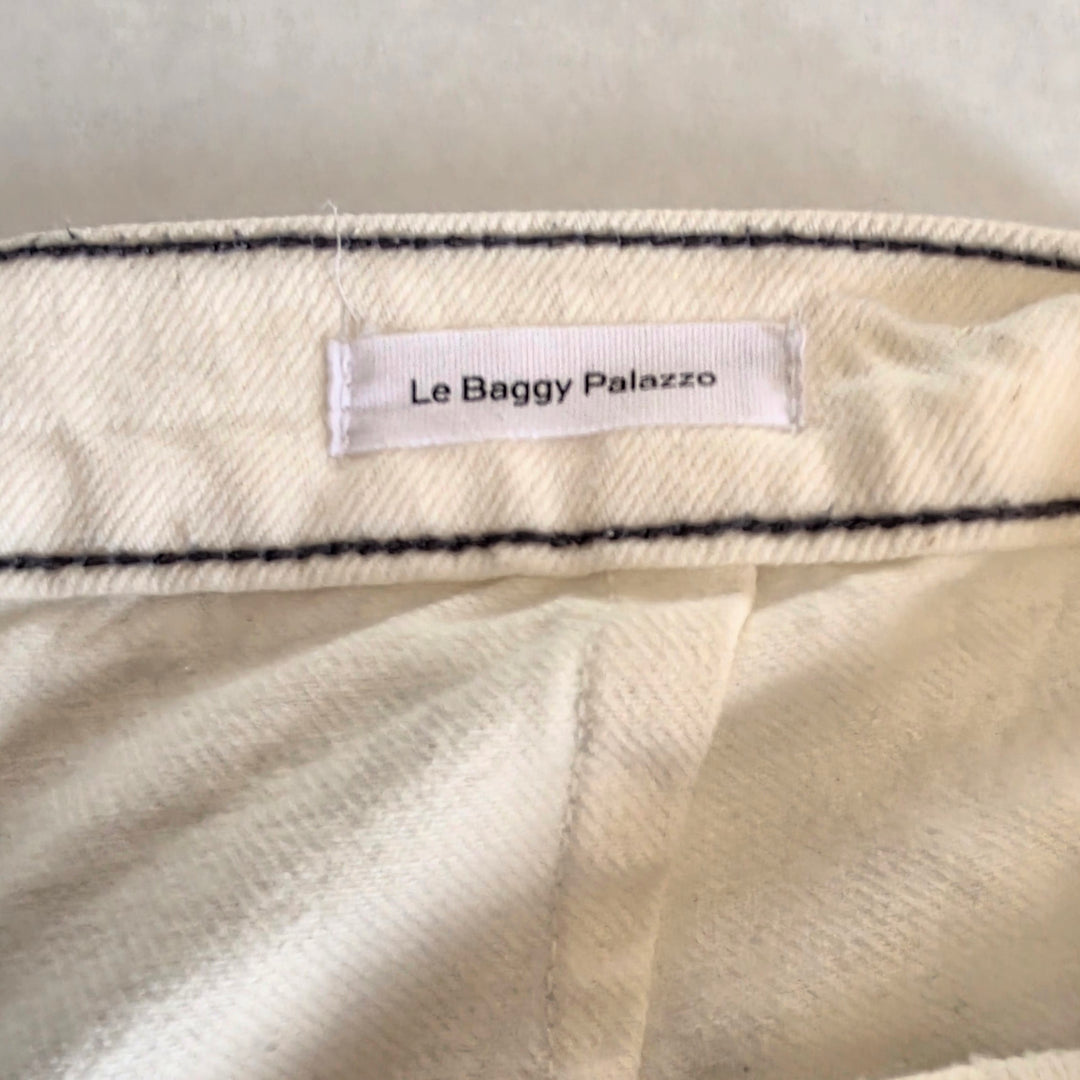 Frame White Le Baggy Palazzo Jeans Size 27