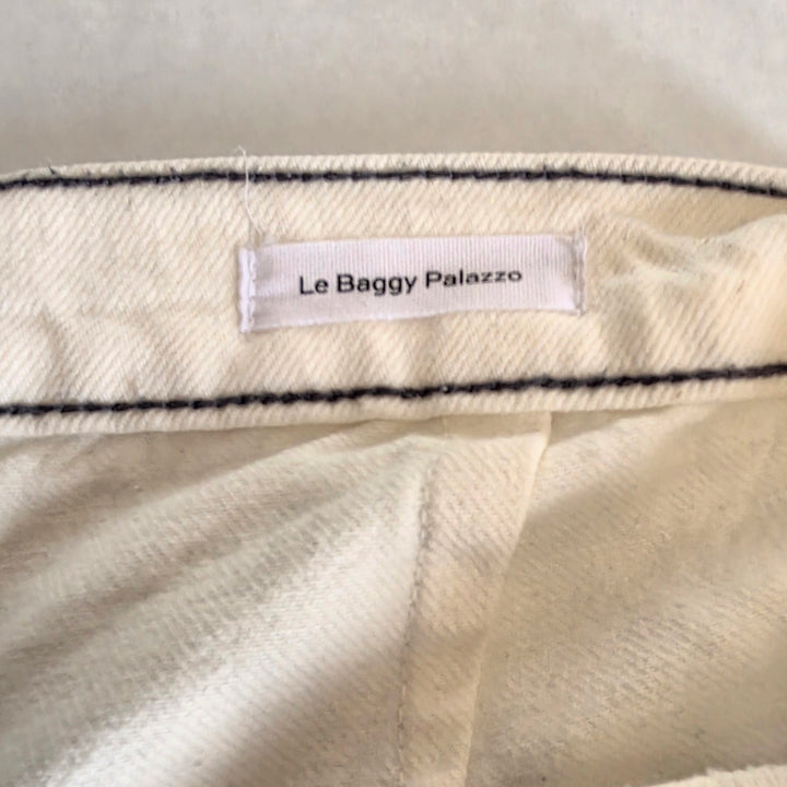 Frame White Le Baggy Palazzo Jeans Size 27