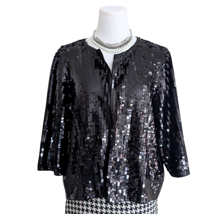 Adrianna Papell Sequin Blazer Size XL