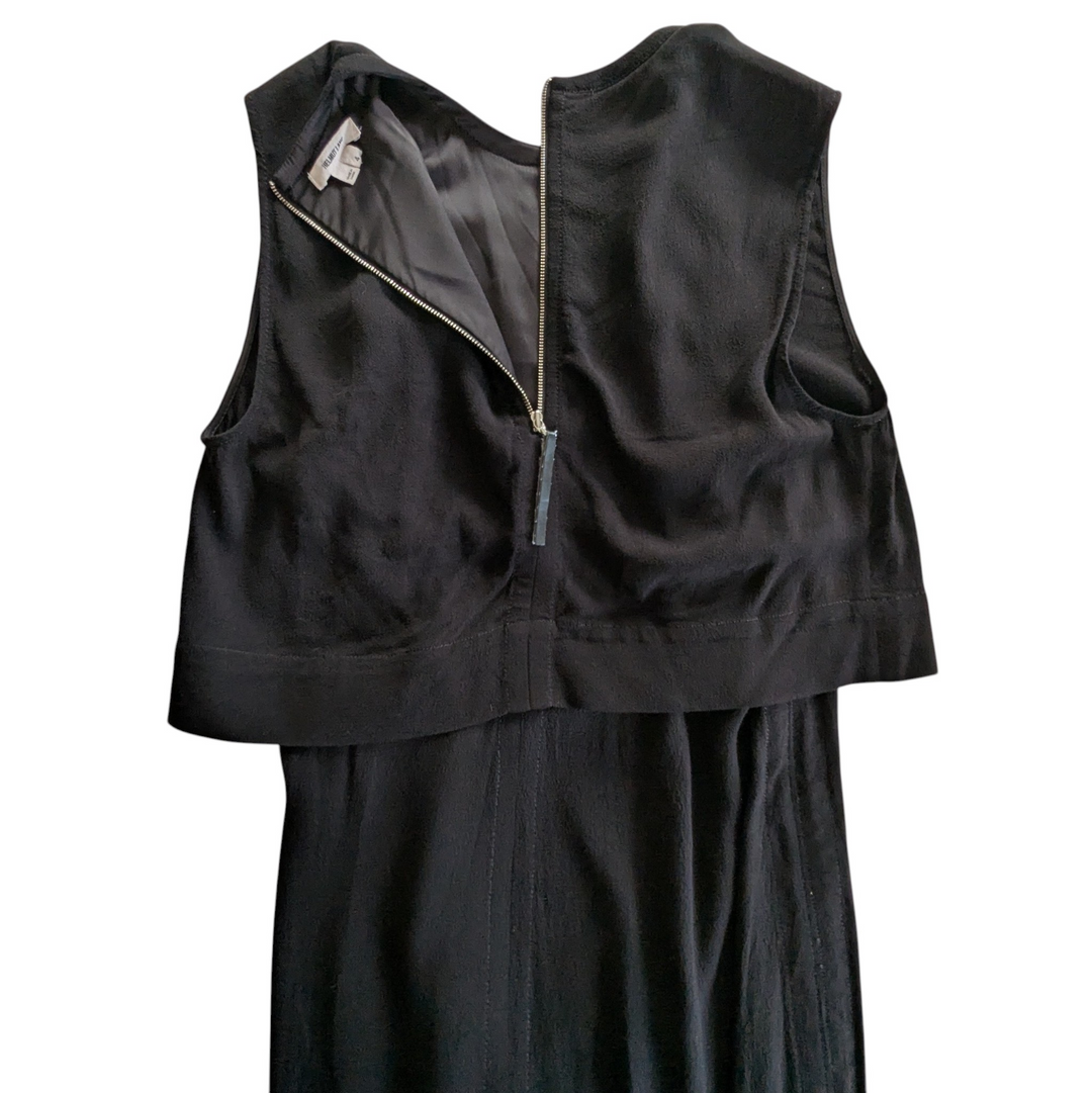 Helmut Lang Black Blaze Layered High Low Dress Size 4