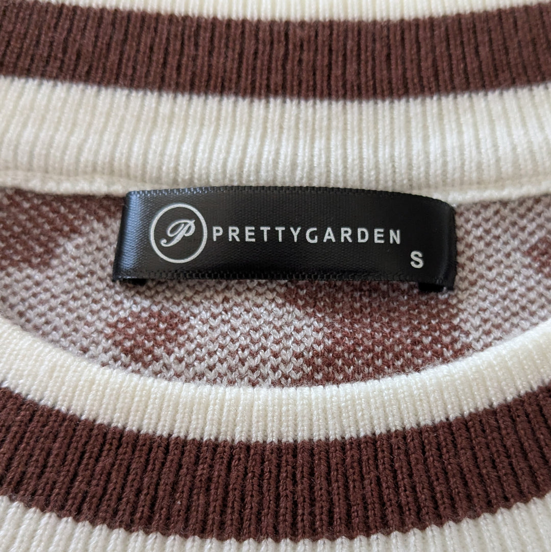 Pretty Garden Brown Floral Sweater Size Small