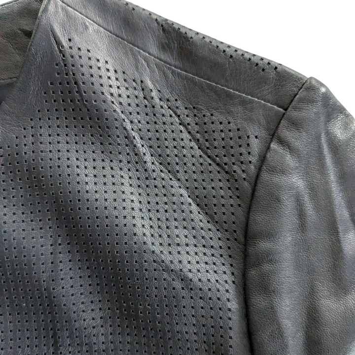 Vince Navy Leather Blazer Size XL