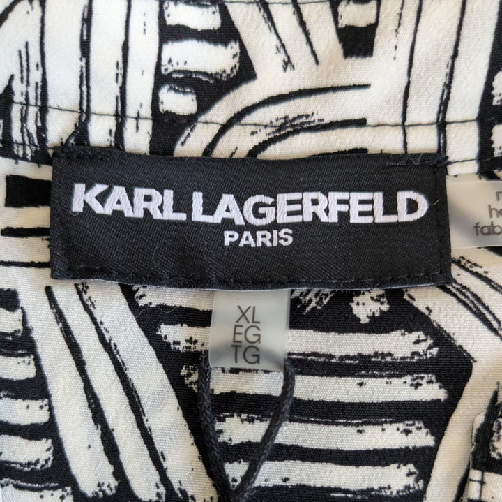 Karl Lagerfeld Paris Logo Print Shirt Size XL NWT