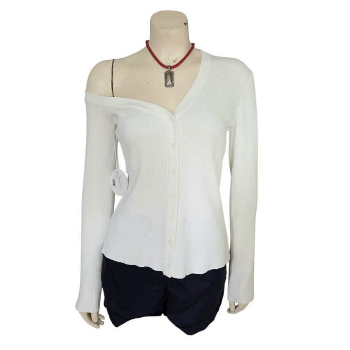STAUD Craftsman One Shoulder Sweater Size Large