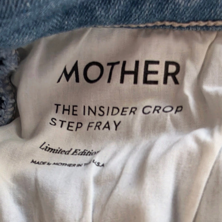 Mother The Insider Crop Step Fray Jeans Size 28
